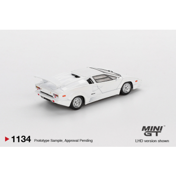 Lamborghini Countach 25th Anniversary 1989 White - skala 1:64 - Mini GT